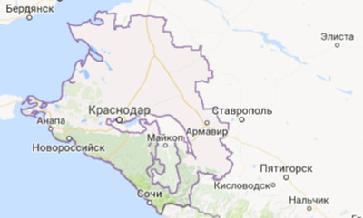 Карта Краснодарского края